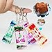 FKYTION Liquid Motion Bubbler Key Chain Pack of 8 Great Desktop Colorful Hourglass Liquid Bubbler Small Calming Relaxing Toys (Rainbow Series, Pack of 8)