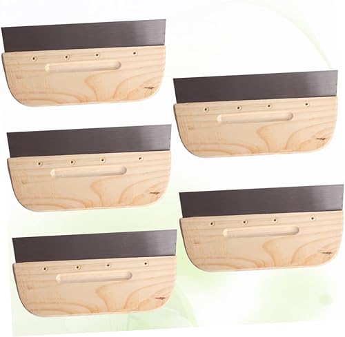 Miniatura 2 de CORHAD 5 piezas de herramientas de mango de aplicación calcomanías de pared de madera película de acero inoxidable rascador de vidrio vinilo de