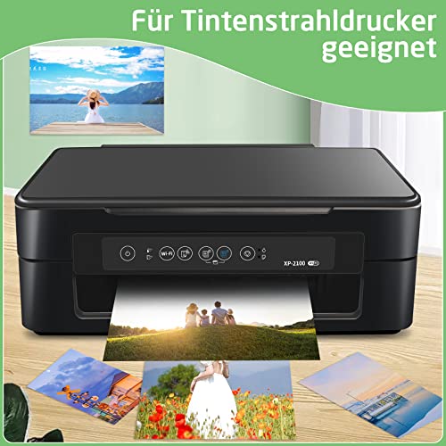 100 Blatt Fotopapier 8,9 x 12,7 cm Premium-Fotopapier, Kunstdruckpapier, 180 g/m², Druckerpapier, weißes Hochglanzpapier, Fotodruckerpapier, Bürobedarf für Tintenstrahldrucker