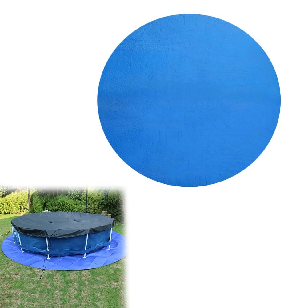 Tapis de piscine rond bleu