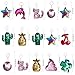 Outee Sequin Keychain 15 Pcs Flip Sequin Keychain for Mermaid Tail Clover Cat Animals Shape Christmas Gift Party Favors for Kids Adults Party Favors Gift Back to School Gifts 15 Different Designs