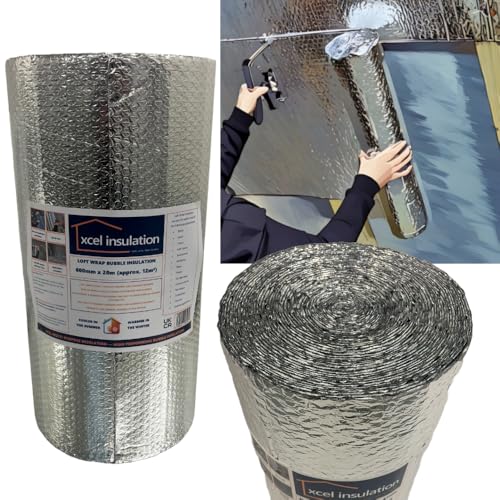 600mm x 20m LOFT Insulation Endless Other Applications Thermal Aluminium Foil Reflective & Radiant Barrier
