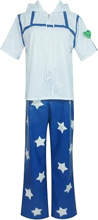 White Short Sleeve Hoodie Top with Blue Pants Outfit