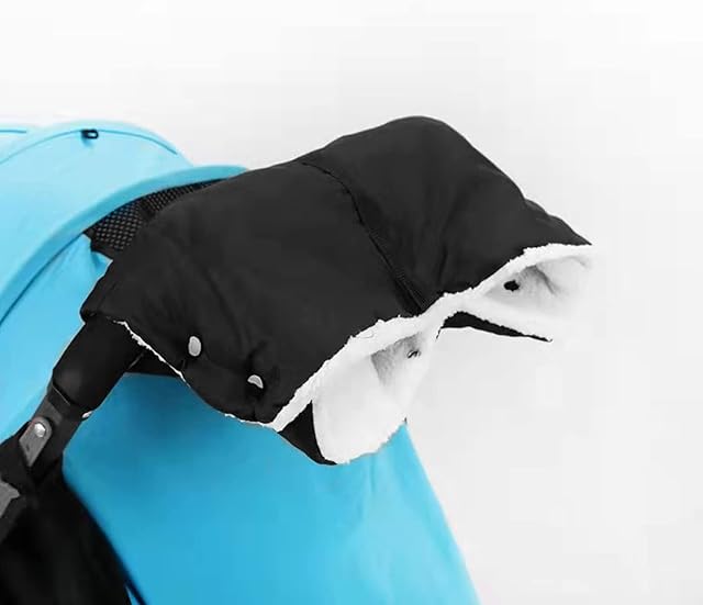 GNCLOUD Stroller Fleece Hand Muff, Pram Pushchair Gloves Hand Gloves Waterproof Windproof Anti-Freeze Extra Thick Warm Winter Baby Stroller Gloves