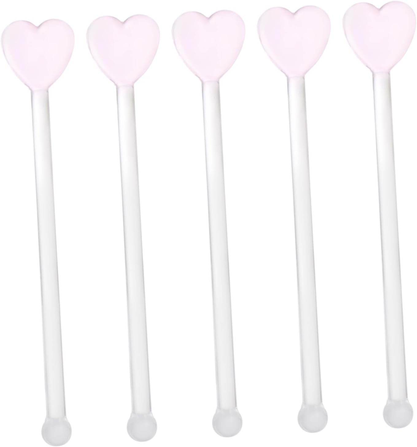 5 Set Glass Swizzle Stick Glass Stirring Rods for Cocktail Beverage Coffee Tea Reusable Mixed Drink for Bar Bartender Home Parties Accessory