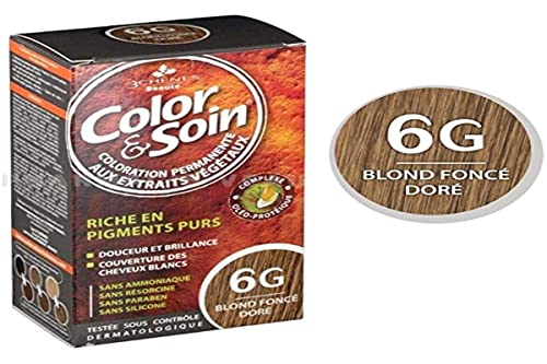 Les 3 Chênes Color & Soin Woman Hair Dye - Dark Golden Blond: 6G