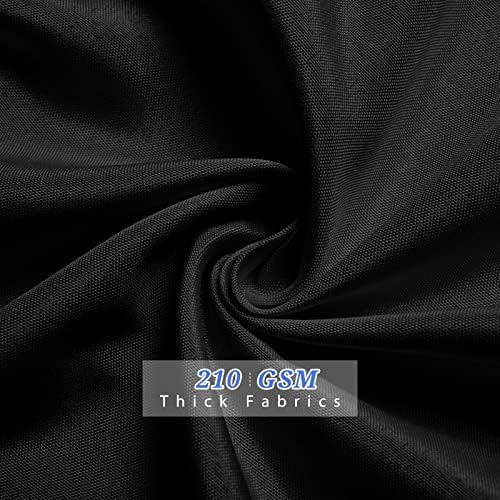 3 Pack Black Tablecloth 60x102 inch Polyester Tablecloth for 6 Foot Rectangle Tables, Water and Wrinkle Resistant Washable Fabric Polyester Table Covers, Black Table Cloths for Party,Wedding,Banquet