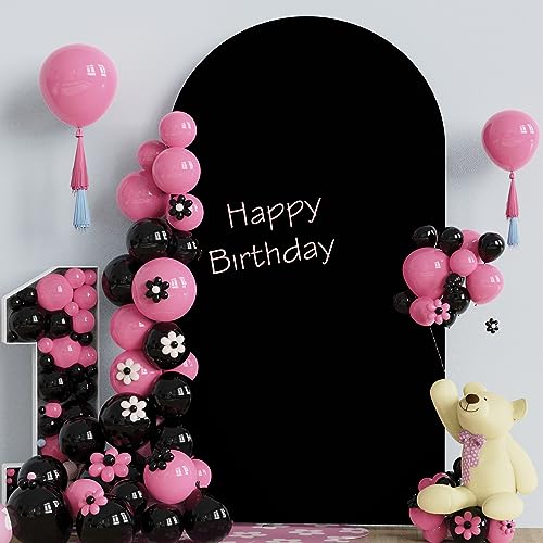 Fomcet 7.2ft Arch Backdrop Cover Black Arch Covers Stretchy Backdrop