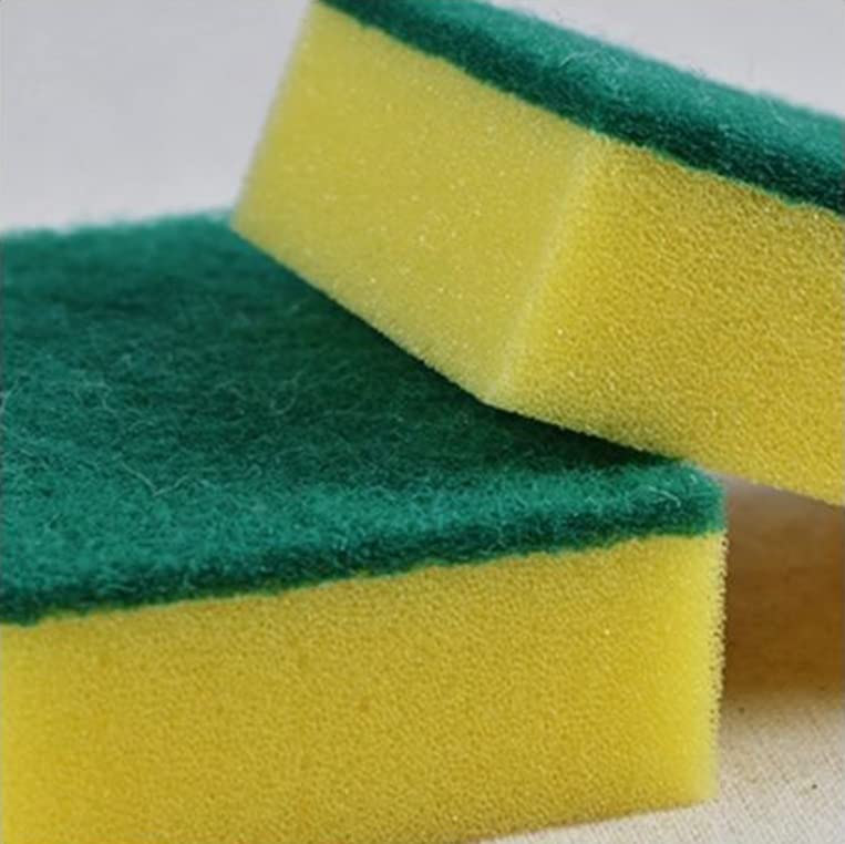 Magic Providers Sponge Scrub Pad for Utensils Cleaning in Kitchen Long Lasting Stain Removal Scrubber for Dish wash Liquid - Pack of 3 2