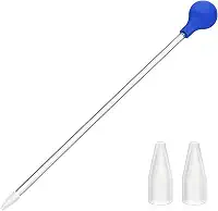 Pipeta longa de 47 cm para aquário de peixes, alimentador de alimentos de coral, seringa longa, tubo de alimentação de coral, para recifes de peixes marinhos, planta aquática, lagarto de
