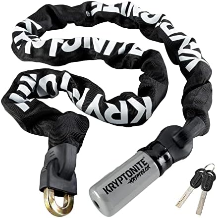 Kryptonite Kryptolok 915 Bike Chain Lock, 5 Feet Long Heavy Duty Anti-Theft Sold Secure Gold Bicycle Chain Lock with Keys for Bike, Motorcycle, Scooter, Bicycle, Door, Gate, Fence