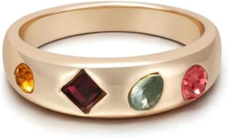 Lively Rainbow Crystal Ring