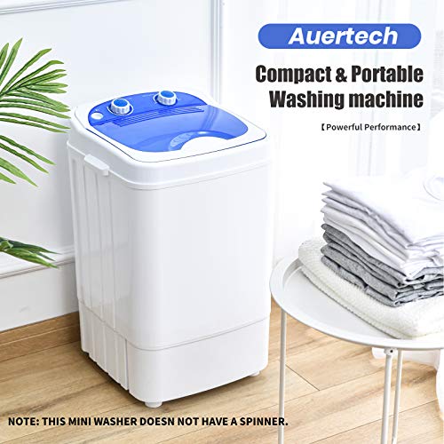 Auertech Portable Washing Machine, Mini Compact Washer 9LBS Washing Capacity Semi-Automatic Laundry Machine, Time Control, for Dorms, Apartments, RVs (9LBS)