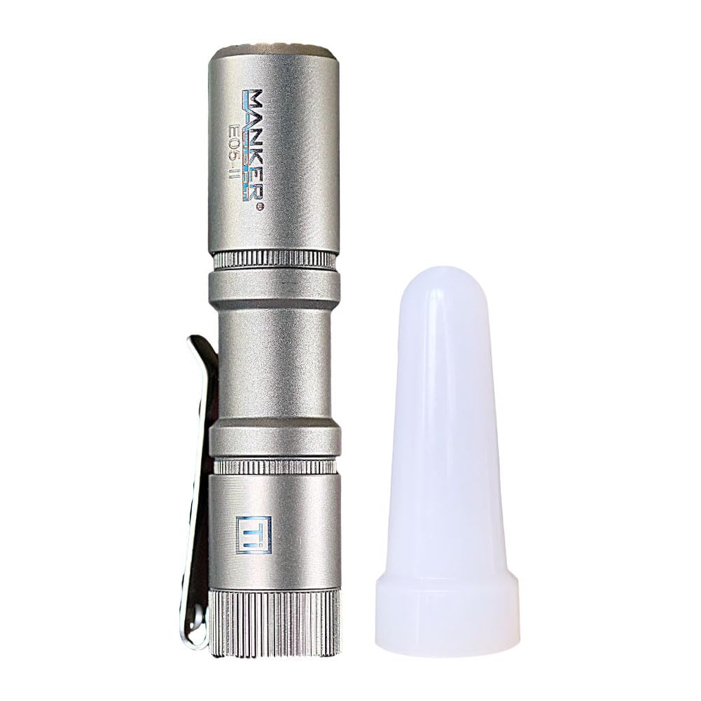 MANKER E05 II  Aluminum Version, Sand, Cool White 6500K  Rechargeable Pocket Flashlight High Density Led Emitter 1300 Lumen Flood Beam Distance 148m 14500 Aa Battery I.1000519853