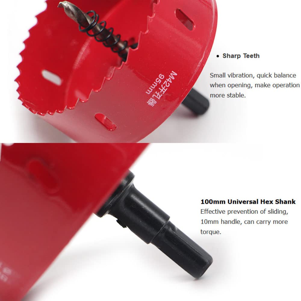 Broca de taladro de madera bimetálica de 16-200 mm para carpintería, broca de bricolaje para madera, 130 mm, 1 pieza