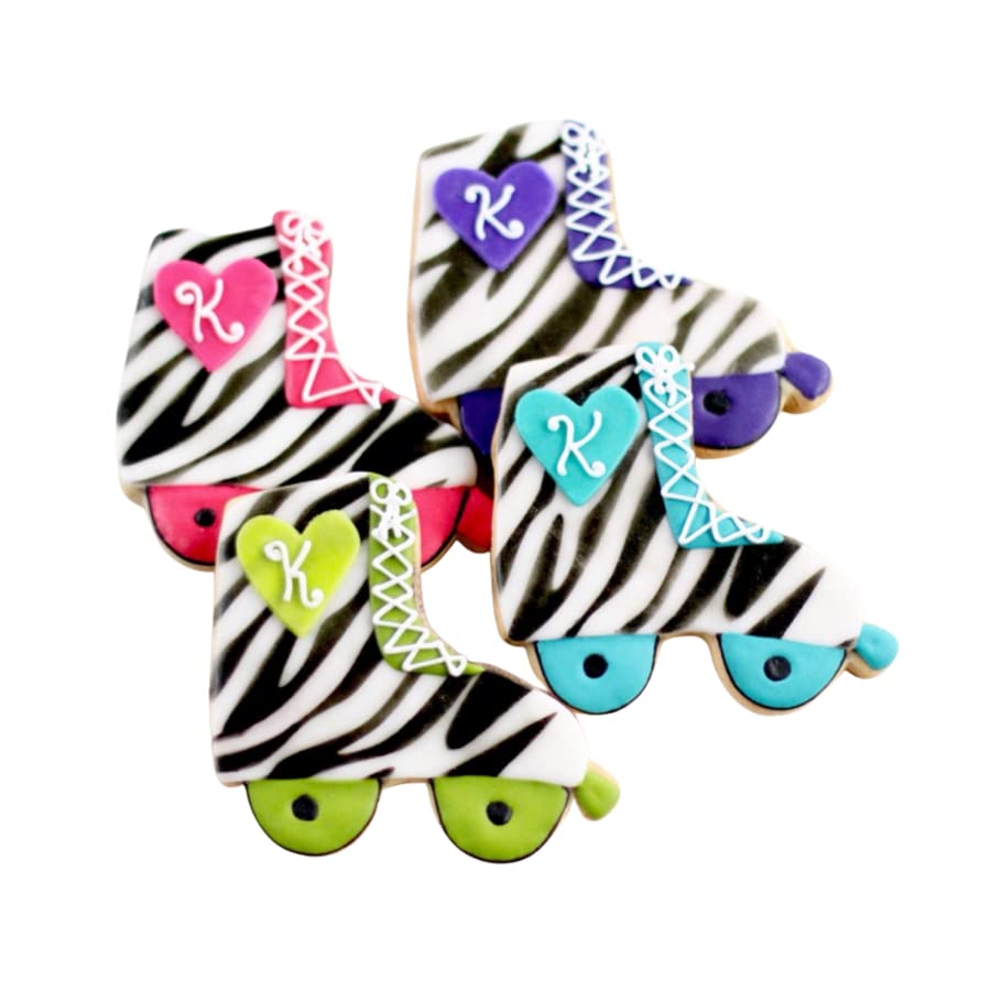1 Dz. Roller Skate Cookies! Disco Themed Birthday Party Favors or Gift!
