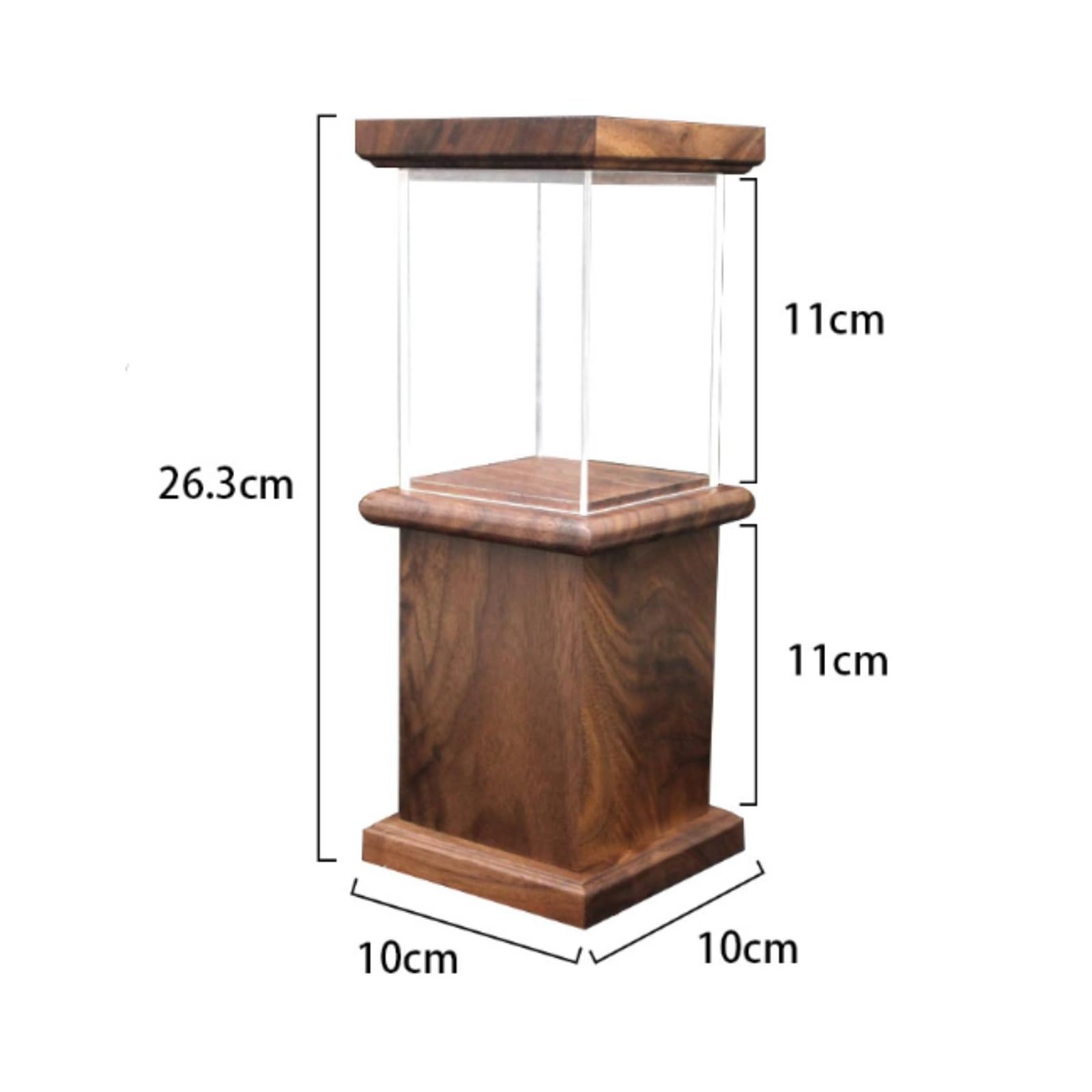 1 Vetrina Espositiva Contenitore Espositore Modelle Box Custodia Base in Legno con Copertura Antipolvere Trasparente Adatta a Esposizione in Salotto , style to 2