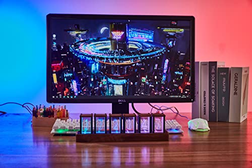 Image of Nixie Tube Clock Walnut Digital Desk Clock, Support Wi-Fi Time Calibration, Alarm and 12 /24h Display, No Assemble Required - A Retro Gift for Friends