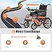 Electric Wheelchair for Adults, 330lbs Capacity, Foldable Motorized Wheelchair, 20-Mile Long Travel Range, All-Terrain Powered Chair, Portable for Seniors & Disabled