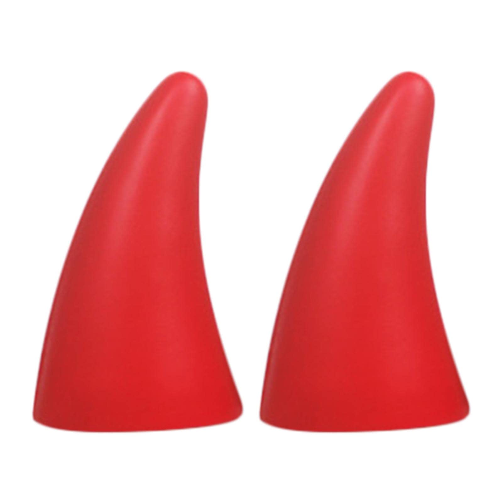 1 Pair 3D Devil Horn Car Roof Decoration, Stereo Bumper Hood Stickers, Car Helmet Sticker Decal for Halloween Ornament Bull Horn, Styling Search Tool, Easy to Find Car, Black Red Shenyang