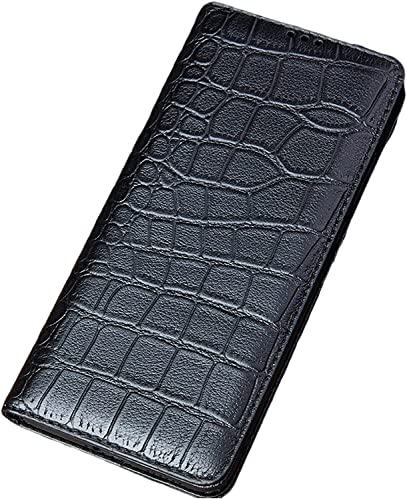 Coque portefeuille iPhone 13 Pro Max : étui à rabat aimanté en cuir noir Svart