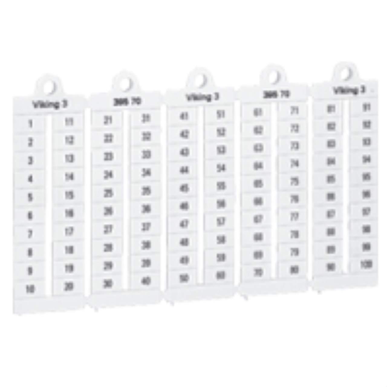 Legrand 039565 Plaque Repères à Lecture Verticale pour Bloc de Jonction Viking3, Pas 6mm, avec Chiffres 1 à 10