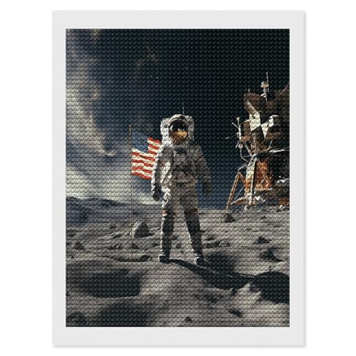 Kit de pintura de diamantes de astronauta VstaDank con taladro completo redondo para pared