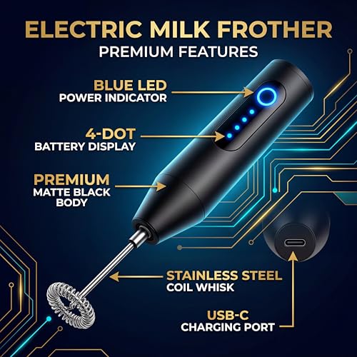 Image of Quicknik Blender Rechargeable Milk Frother & Coffee Whisker | Coffee Frother Electric Blender Mixer | Hand Blender | Coffee Maker & Beater Electric