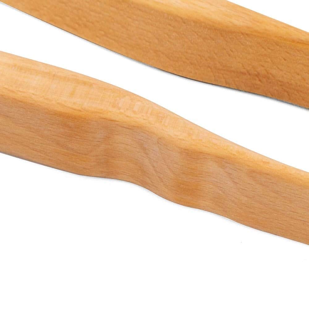 Zetzsche Grillzange 60 cm XXL mit Namen oder Wunschtext graviert inkl. Geschenkverpackung, Design Holzzange Greta, Buchenholz, perfekt zum Grillen, Raclette oder Küche