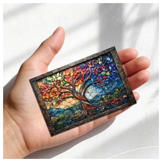 Mosaic Tree of Life Adhesive Shaped Acrylic Decoration - Dual-Use for Walls & Refrigerators, Suitable for Living Room/Office Home Décor, Ideal Gift for Christmas, Birthday, Anniversary Day