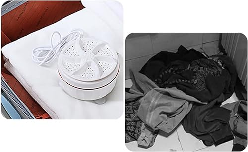 Miniatura 5 de FRONHEN Mini lavadora portátil, lavadora de turbina, mini lavadora con USB para viajes, hogar, negocios, habitación universitaria, apartamento