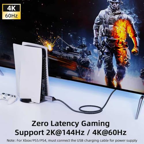 Câble DisplayPort 4K HDMI bidirectionnel fluide à 60 Hz pour console PS5 - 4