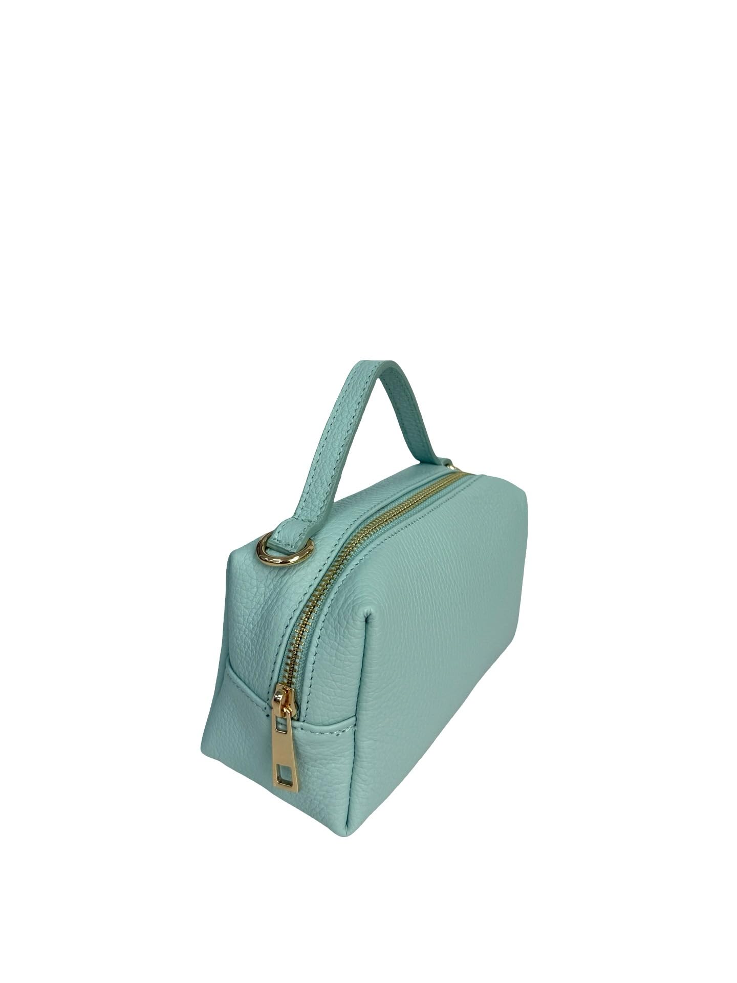 Mini Borsa in Vera Pelle con Manico e Tracolla a Catena – Made in Italy