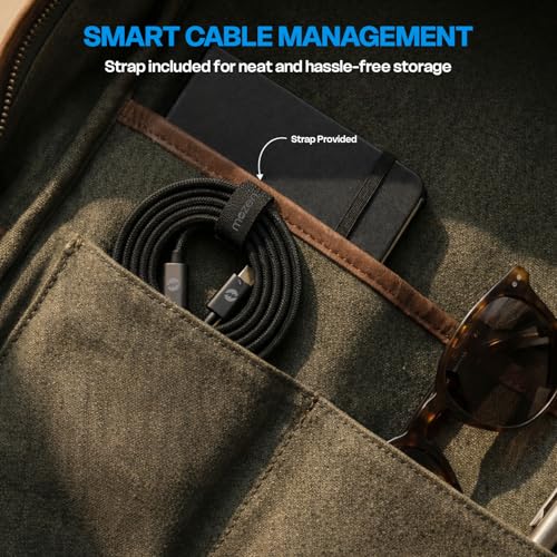 Image of Amkette Mozen Certified 65W Type C to Type C Braided Cable | C to C Cable Fast Charging | 480 Mbps Data Transfer | Compatible with iPhone, Samsung, Nothing, Motorola, Xiaomi, Realme & USB-C Devices