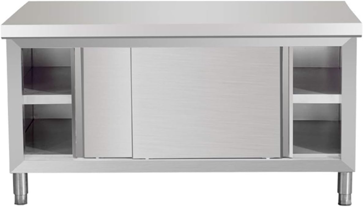 Stainless Steel Workbench Kitchen Storage Workbench 2 Tier Load-Bearing 300KG Easy to Clean and Corrosion Resistant for Home Kitchen Hotel (80 * 60 * 80)