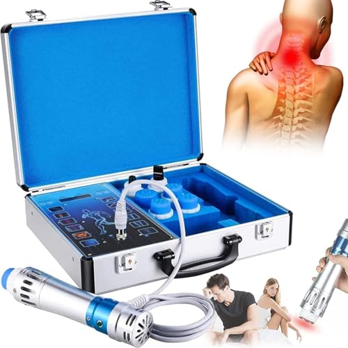 Máquina De Terapia De Ondas De Choque Extracorpóreas Con 7 Cabezales De Masaje, 12 Modos De Masaje, 16 Frecuencias Ajustables, 12 Niveles De Salida Ajustables, Apto Para Salones De Belleza.
