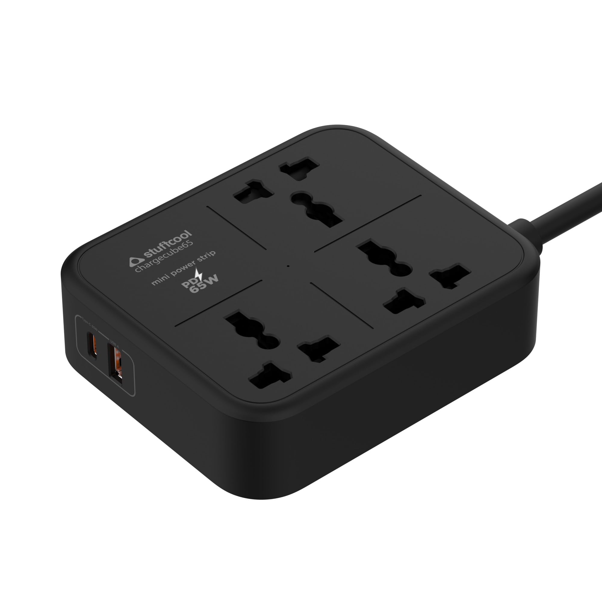 Stuffcool ChargeCube 65 Mini Extension Board with 65W GaN Fast Charging, 3 Universal AC Sockets & Dual USB Ports, Charges Laptops, iPhones, Pixels 50% in 30 mins, Supports Samsung SFC 2.0-image-33