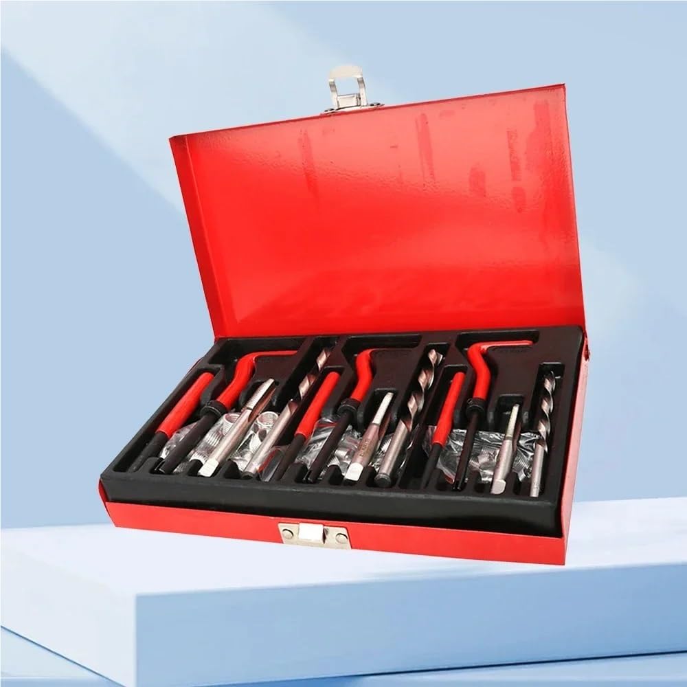 Kit di riparazione 88 pezzi M3 a M14 Set di inserti filettati for viti con punta da trapano Adatto for filettature danneggiate Kit di utensili Helicoil for il ripristino