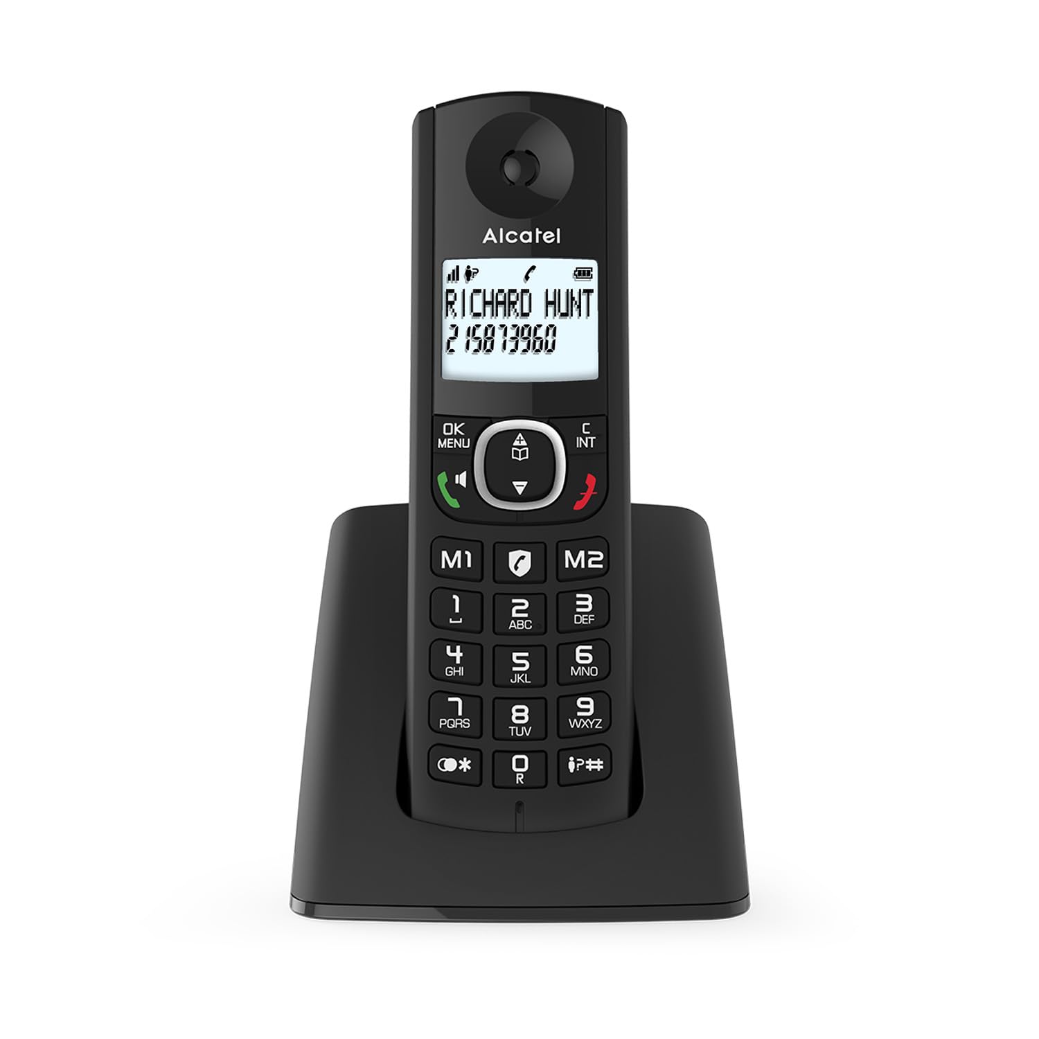 ALCATEL F530 - Teléfono inalámbrico DECT - Gran pantalla retroiluminada - Manos libres - Bloqueo de llamadas - 2 teclas de memoria directa - Blanco/Gris — view 7