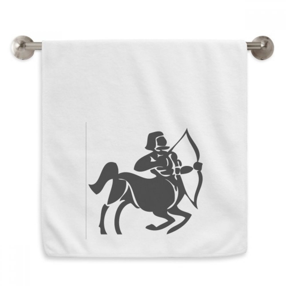 Serviette Sagittaire en coton blanc 13x29 pouces pour la toilette quotidienne