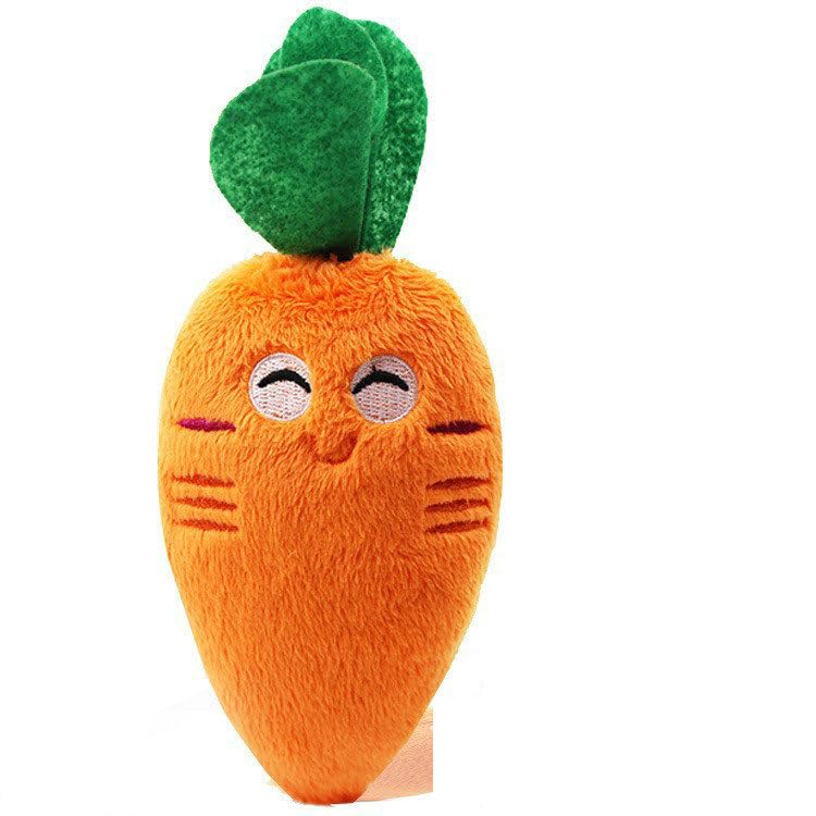 OWITER Squeaky Dog Toys, Parrot Interactive Dog Toys for Boredom, Puppy Toys with Squeaker & Crinkle Tail & Rope Feet, Bird Dog Toy for Small/Medium/Large Dogs (carrot)