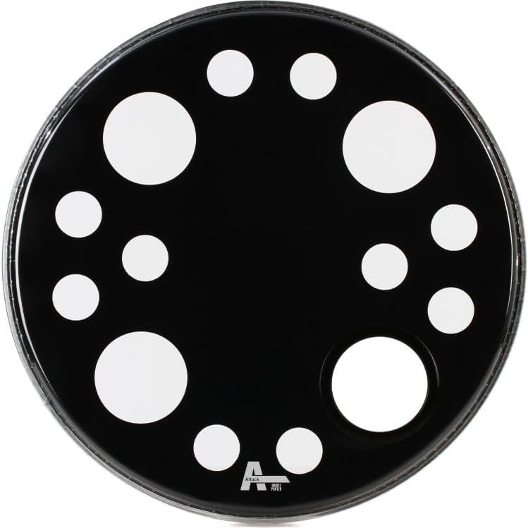 Attack Orbit Black Bass Drumhead - 20 inch - Resonant - Ported