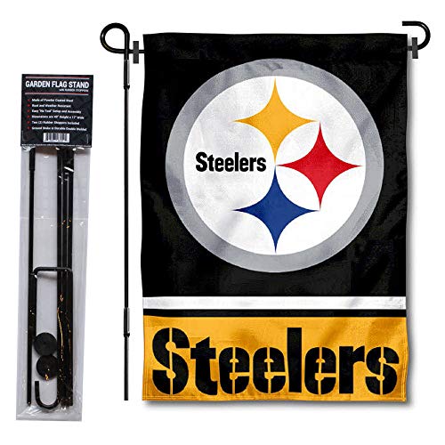 Pittsburgh Steelers Garden Flag with Stand Holder