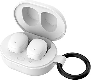 VulTech DRIP Bluetooth 5.4 Headphones, Wireless In-Ear Headphones with Mic, Total 14 Hours, Touch Control, USB-C Charging, Sip/Google Voice Assistant, Balanced Audio, Android/iOS, White