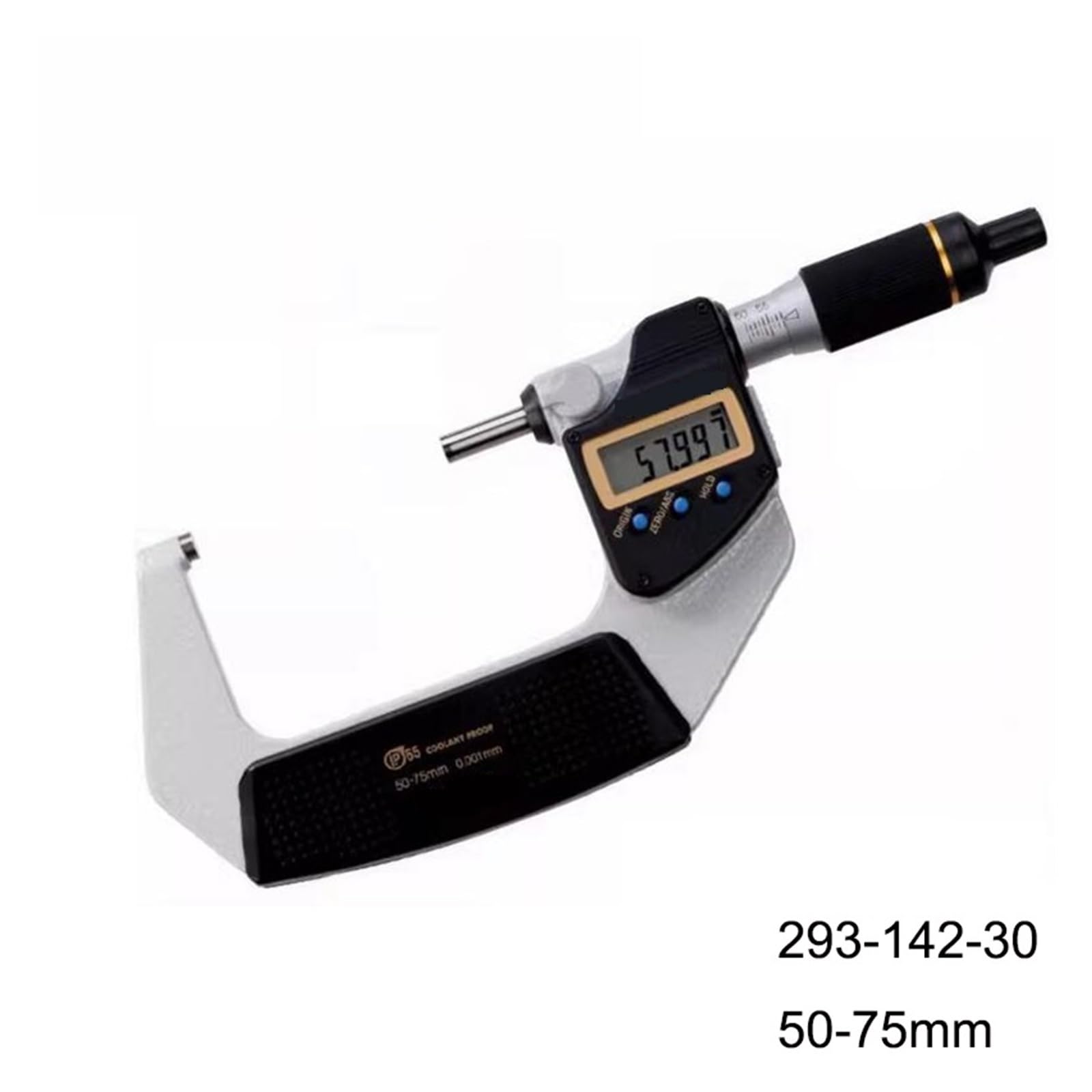 Digitale Bügelmessschraube, IP67 Kühlmittelbeständiges, schnelleres Messmikrometer, 0-25/25-50/50-75/75-100 mm, 293-140-30 293-141-30 293-142-30 293-143-30(293-140-30)