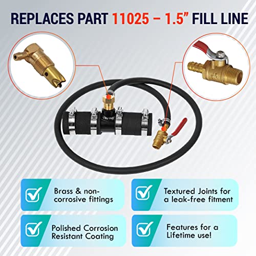 LATCH.IT Auxiliary Fuel Tank Kit 1.5” Fill Line Auxiliary Fuel Tank