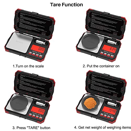 Dual Powered Digital Pocket Scale 200G X 0.01G, Precision Gram Scale For Food Ounces And Grams Small Jewelry Powder Scale, Incl. 50G Weight And More, Use Batteries Or Usb Port, Non-Rechargeable #TOP5