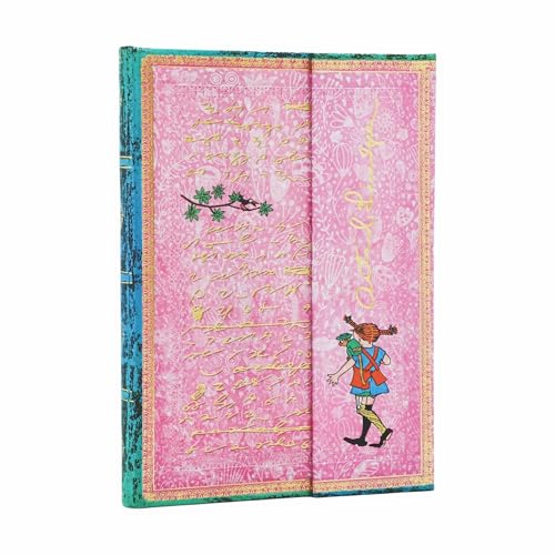 Paperblanks - Astrid Lindgren, Pippi Longstocking - Embellished Manuscripts Collection - Journal - Midi - Lined - Wrap - 144 Pg - 120 Gsm