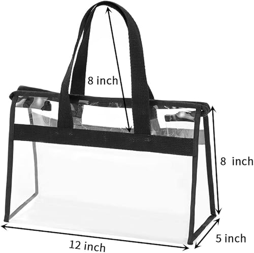 Miniatura 7 de Bolsas transparentes a prueba de polvo, 12 x 8 x 5 pulgadas, protector de almacenamiento con cremallera, bolsa de mano transparente para colgar para