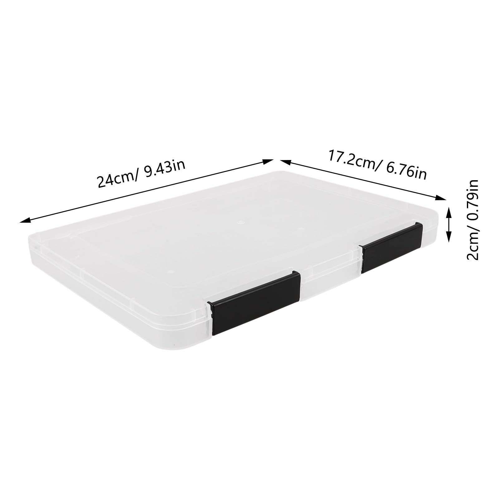 Holibanna 4 Stück A5 Dokumentenbox Transparent Kunststoff Aufbewahrungsbox mit Deckel Kompakt Vielseitig für Büro und Schule Karten und Urkundenorganizer
